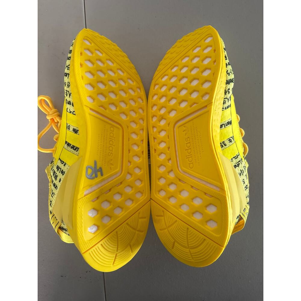 NEW Adidas NMD_R1 V2 Shoes Beam Yellow Mens 5 FZ6236 All Over Print AOP - Picture 5 of 7